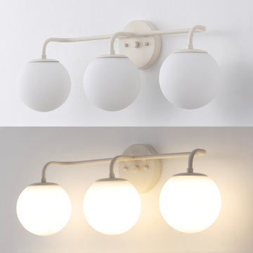 Louis Parisian Globe Metal/Frosted Glass Modern Contemporary LED Vanity